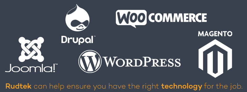 Website Platforms and CMS we use at Rudtek Rudtek Platforms We Use