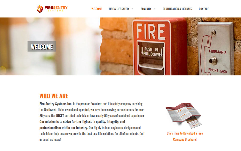 Rudtek Projects Fire Sentry Systems Website